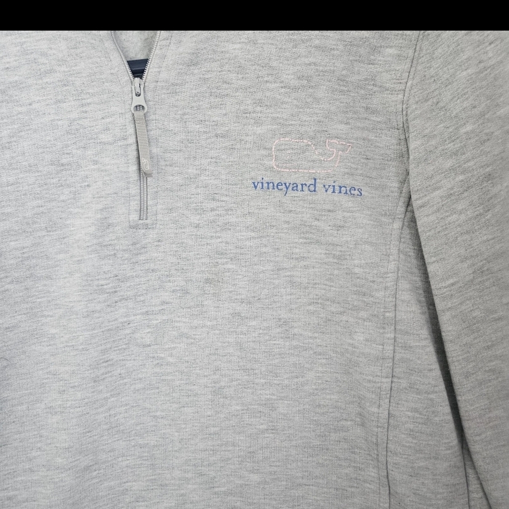 Vineyard Vines Light Gray Zip-Up Sweater - Picture 2 of 4